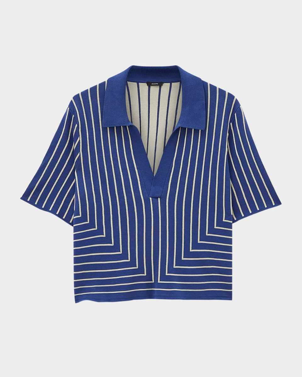 Geometric Jacquard Knit Top